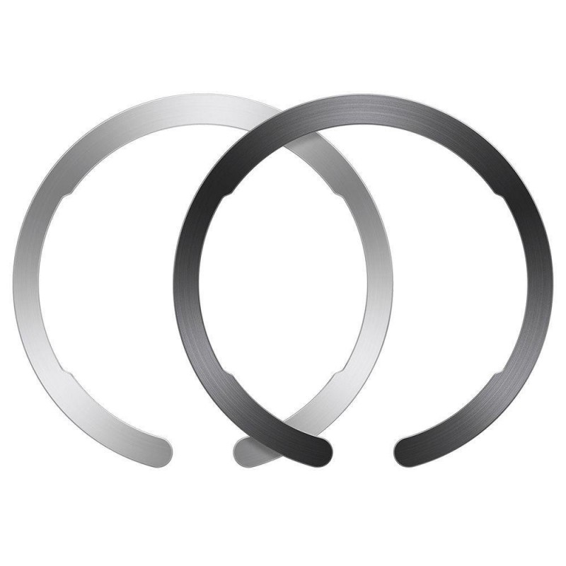 Universal magnetic MagSafe ring Melns / Sudraba