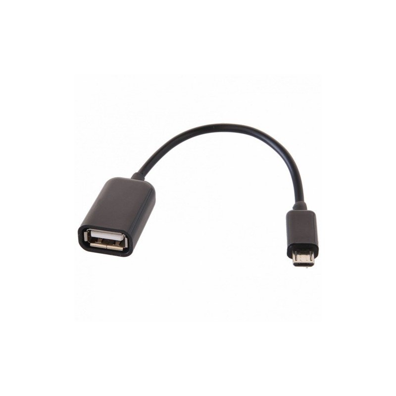 Universal MicroUSB to USB A melns