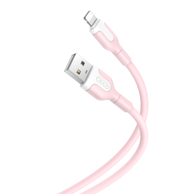 Universal USB - Lightning 1,0 m 2,1A Rozā | mobilo.lv