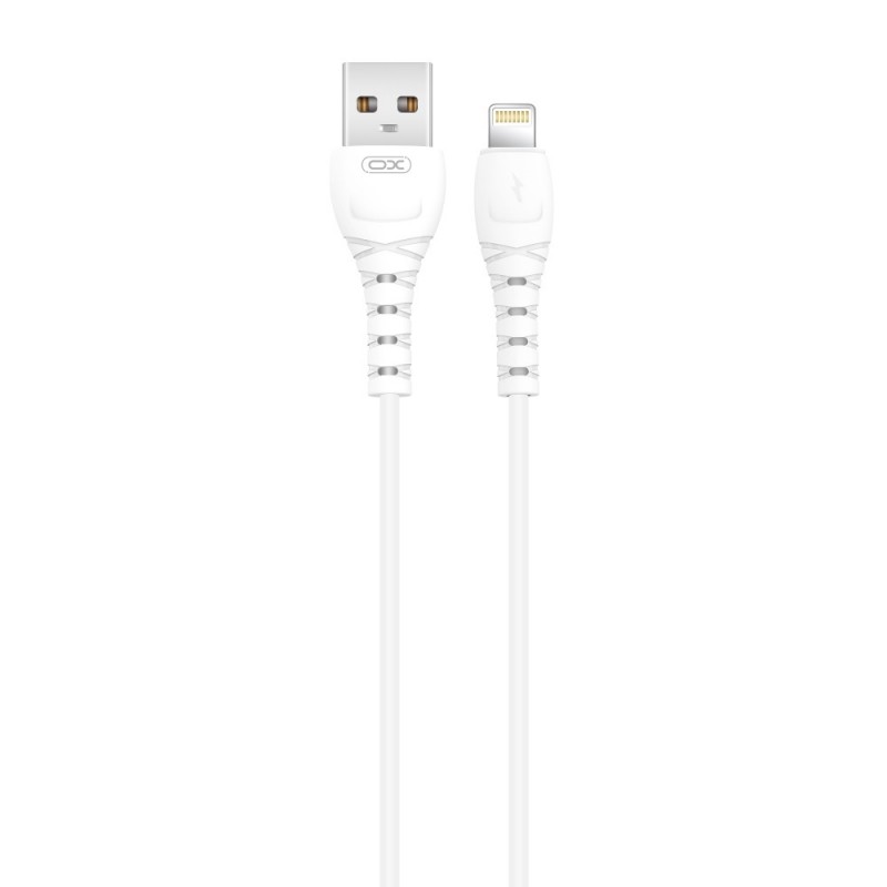 Universal USB - Lightning 1,0m 3A Balts | mobilo.lv