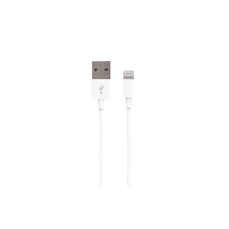 Universal USB - Lightning 3,0 m 1A Balts | mobilo.lv