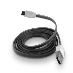 Universal USB - microUSB 1,0 m 1A Melns