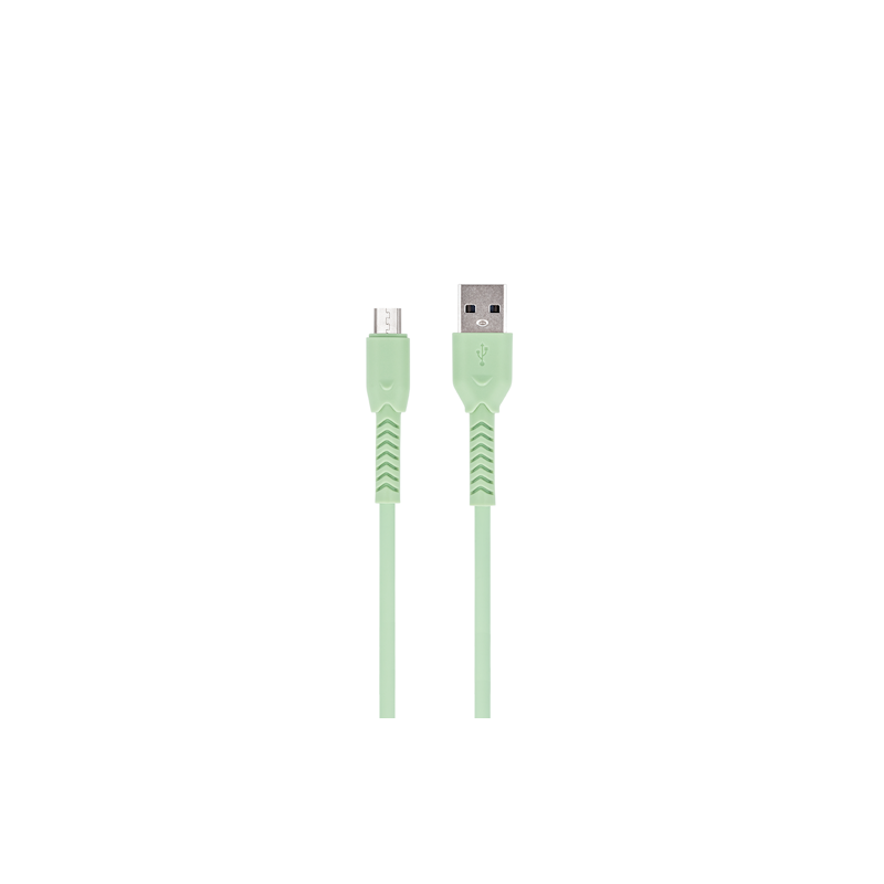 Universal USB - microUSB 1,0 m 3A Zaļš | mobilo.lv