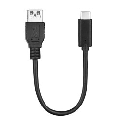 Universal USBdoA do USB Typ C 3.0 melns