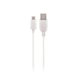 USB - USB-C 1,0 m 2A Balts