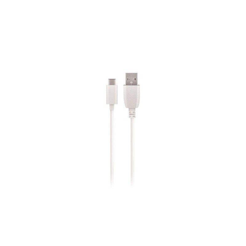 USB - USB-C 1,0 m 2A Balts | mobilo.lv