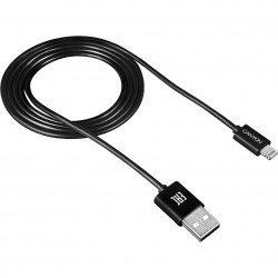 USB Lightning 1m auduma Melns