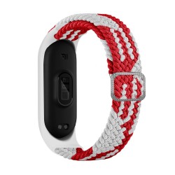 Xiaomi Mi Band 6 / 5 / 4 / 3 Balts - sarkans | mobilo.lv