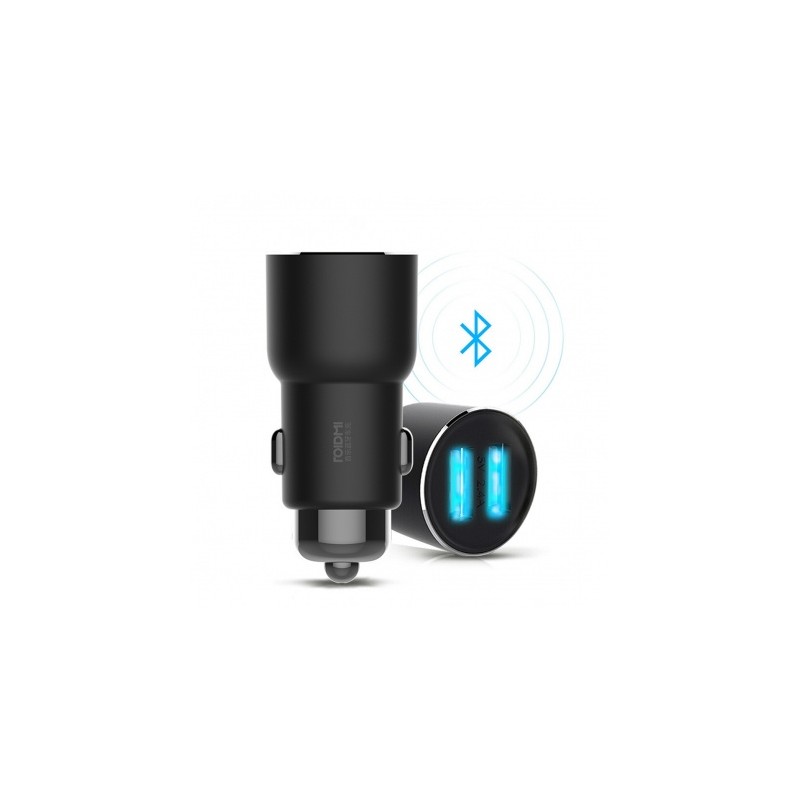 Xiaomi RoidMi 3S car charger + FM transmiter 5in1 Melns | mobilo.lv