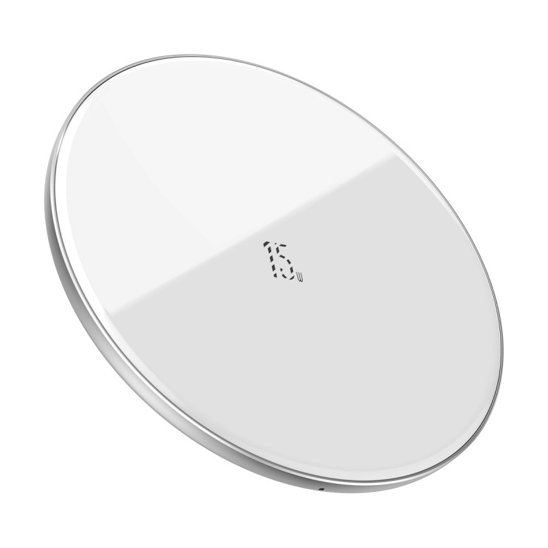 Baseus wireless charger SIMPLE 15W Balts|mobilo.lv