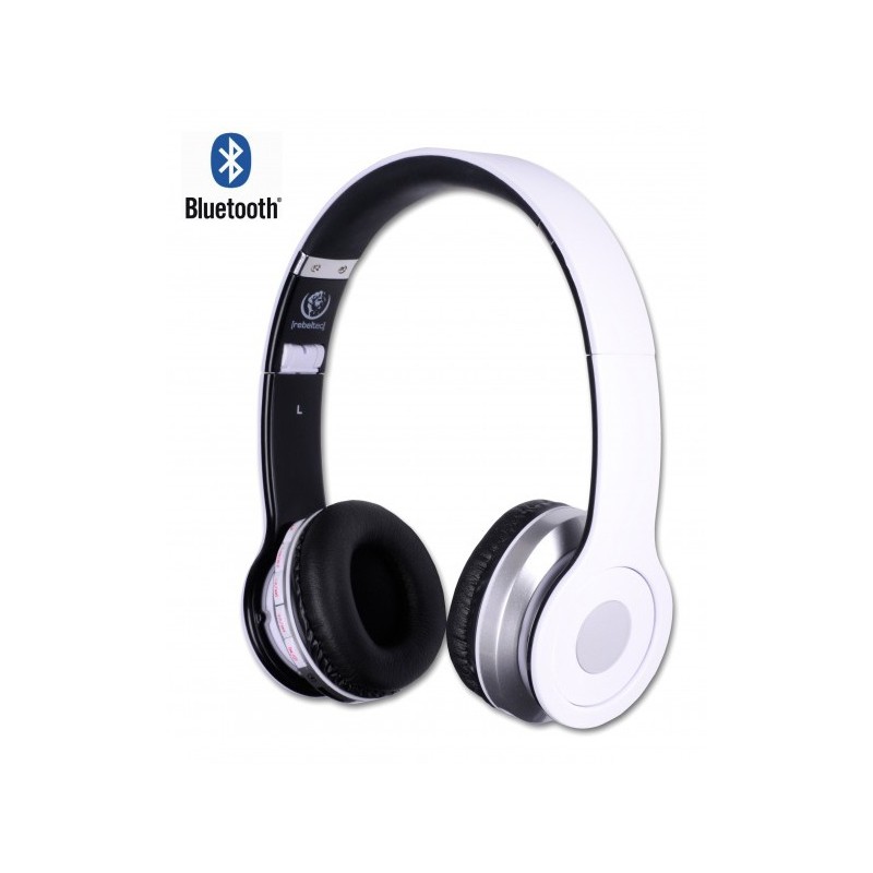 Universal Bluetooth HeadPhones Balts | mobilo.lv