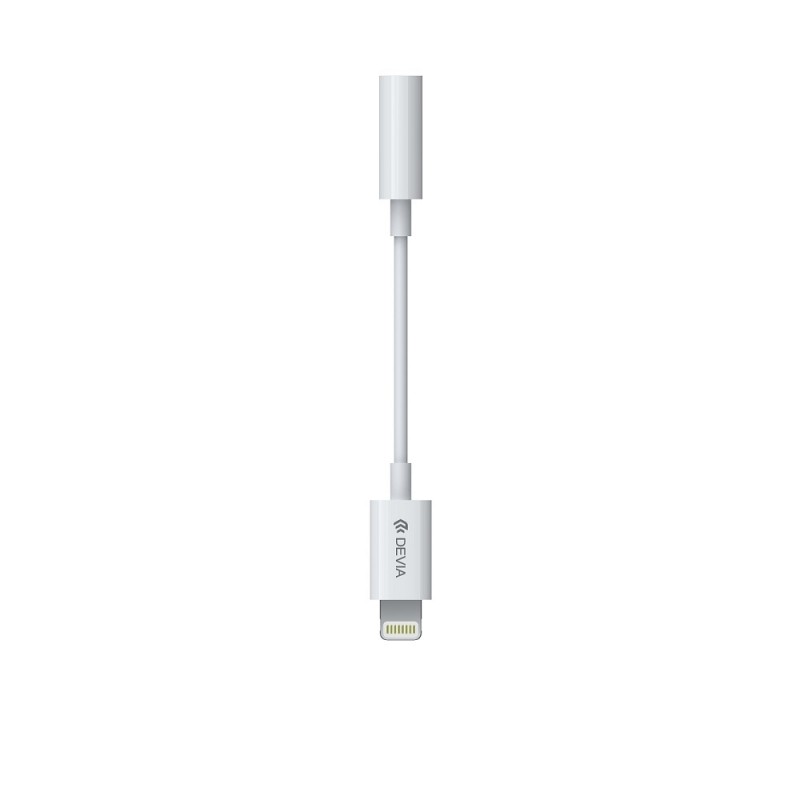 Universal Devia adapter Smart jack 3,5mm Balts | mobilo.lv